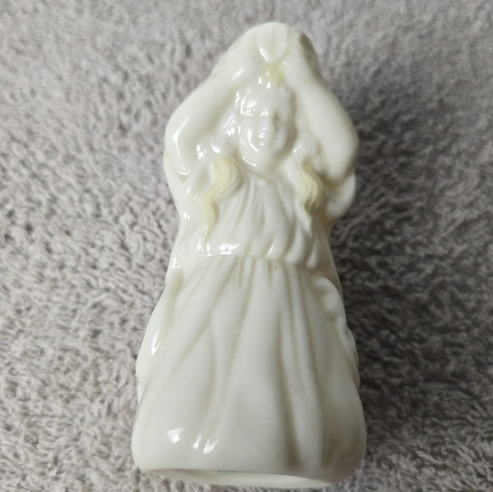 Belleek Undine Girl Creamer- Made In Country Fermanagh Ireland Vintage
